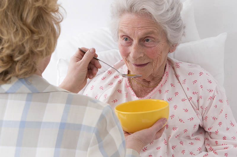 Navigating New York's Community Medicaid Program for In-Home Care New York's Community Medicaid Program for In-Home Care - Elderly lady being fed by a health aide
