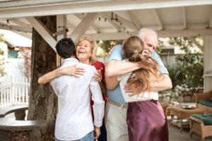 simple will, image of senior couple hugging grandchildren